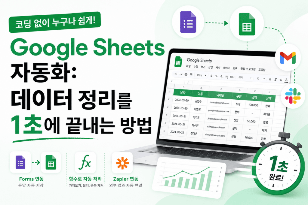 Google Sheets 자동화를 활용한 데이터 관리 예시